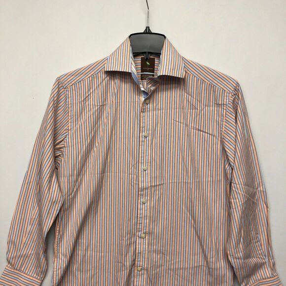 Tailorbyrd Men Long Sleeve Cotton Button Up Shirt Size Small Striped B272 -28 - Picture 9 of 13